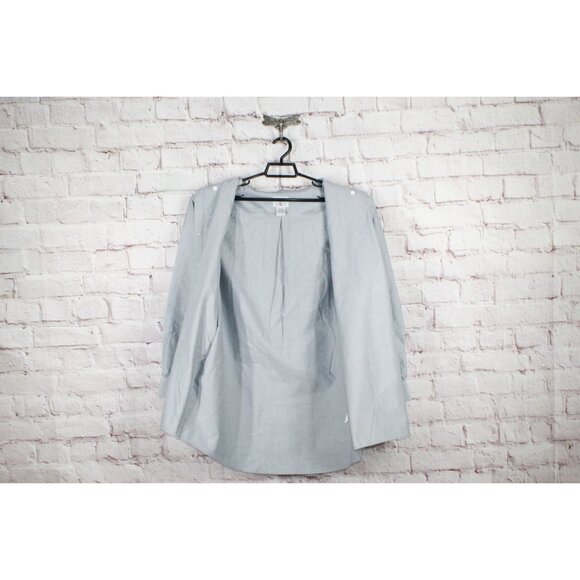 LL Bean Wrinkle Free Classic Oxford Shirt Traditional Fit Gray 17 1/2- 33 - Picture 7 of 11